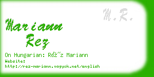 mariann rez business card